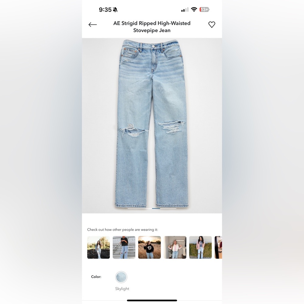 Classic Blue Distressed Women's Jeans